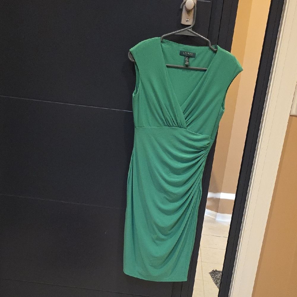 Ralph Lauren Elegant Green Midi Dress